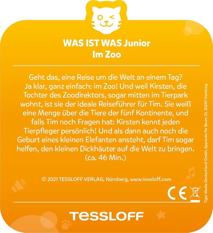 tigermedia tigercard was IST was Junior Im Zoo Animals Children's Knowledge tigerbox Audio Box Gift School Cone Children Radio Play Audio Book Songs