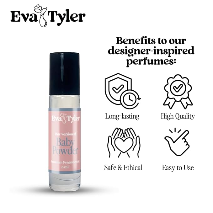Baby Powder Premium Perfume Roll on | USA made | Long-lasting | Women's (Roll on 30ml)