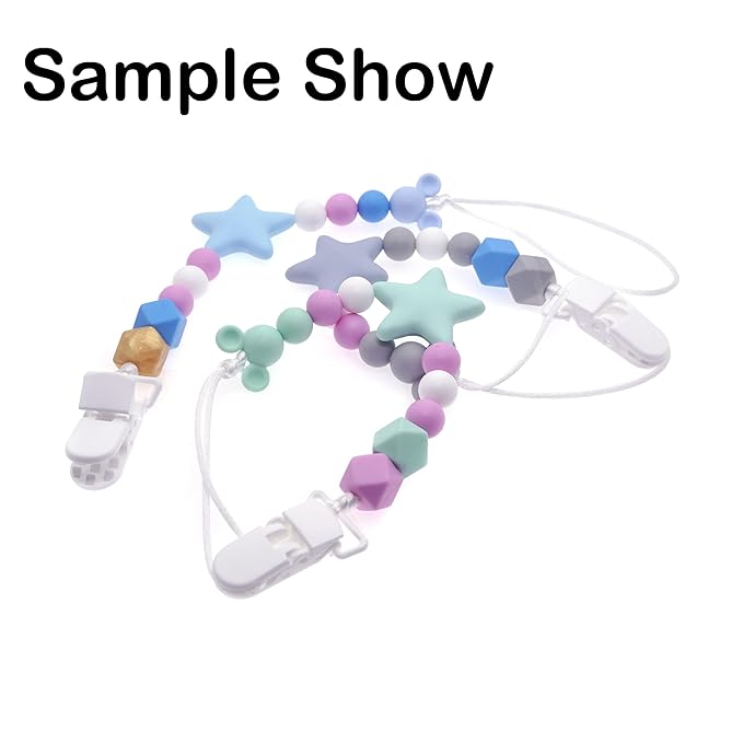 25Pcs Pacifier Clips Holders Suspender Mitten Binky Clip for DIY Dummy Chain Baby Blankets Bib Holder Suit for 20mm Ribbon (White)