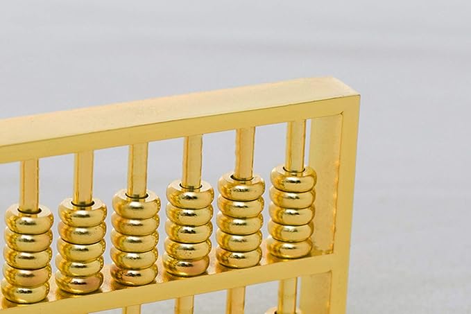 BRABUD Mini Copper Abacus Decoration Chinese Calculator Math Calculating Tool for Kids Adult Collection WQ018