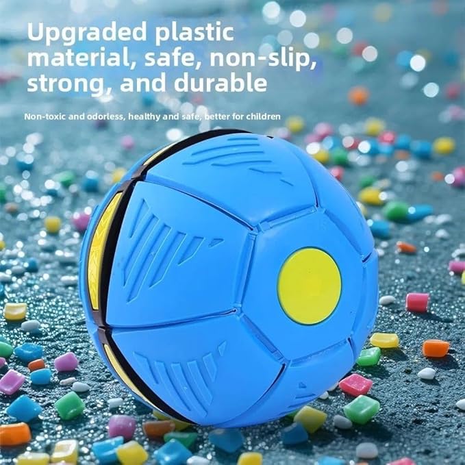 Magic Ball Pop Up Bouncy Ball Toy, Light Up Flashing Bouncing Balls for Kids, Fun Sensory Light Toy for Parent-Child & Pet-Friendly Play, Indoor Outdoor Play, Party Favor Gift