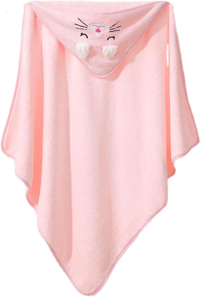 Hooded Baby Towel, Baby Bath Towel Hooded Bath Blanket, Baby Cotton Animal Face Hooded Towel, Absorbent Coral Fleece Hooded Baby Bath Shower Towel Gifts for Infant Newborn Toddlers, 31 * 31in
