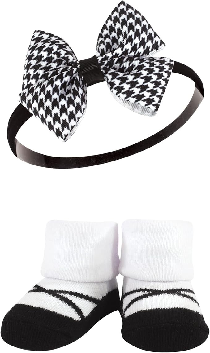 Hudson Baby Girl's Headband and Socks Giftset