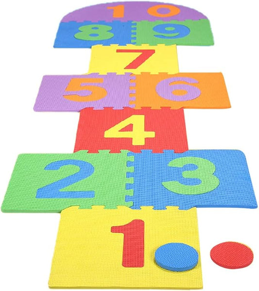 Dan&Dre Hopscotch Kids Jumping Play Mat Soft EVA Foam Play Mat for Indoor and Outdoor