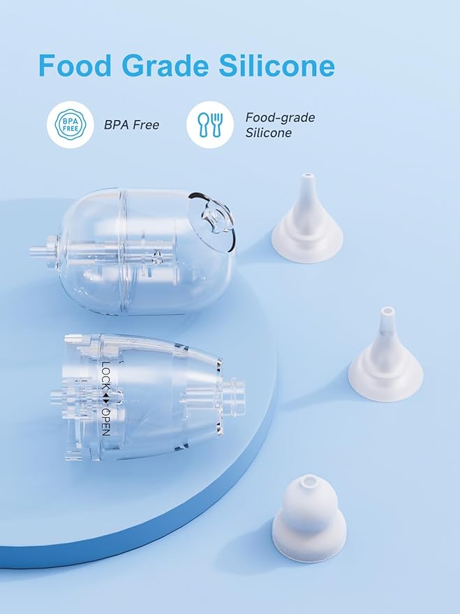 Nasal Aspirator Replacement Tips 9 Pcs, Food-Grade Silicone, Ultra-Soft Baby Nose Sucker Replacement Parts Compatible with GROWNSY, Watolt, LittleTora, HEYVALUE, Cocobela, X-Bosak