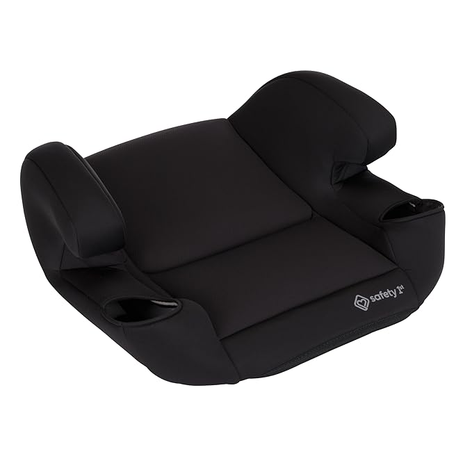 Safety 1st Comfort Ride Lite Booster Car Seat, 2-Pack, Lightweight Backless Booster Seat, Machine Washable, Dishwasher Safe Cup Holders, USA-Made, Fits Kids 40-100 lbs, 43.4-57", Pure Black
