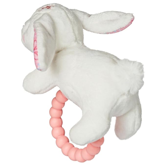 Mary Meyer Soft Baby Rattle with Soothing Teether Ring, 6-Inches, Bella Bunny