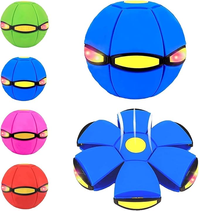 Magic Ball, Magic Metaball, Children Bouncing Ball, Parent-Child Interaction, Dual Form Freely Switchable, with 6 Light for Kid