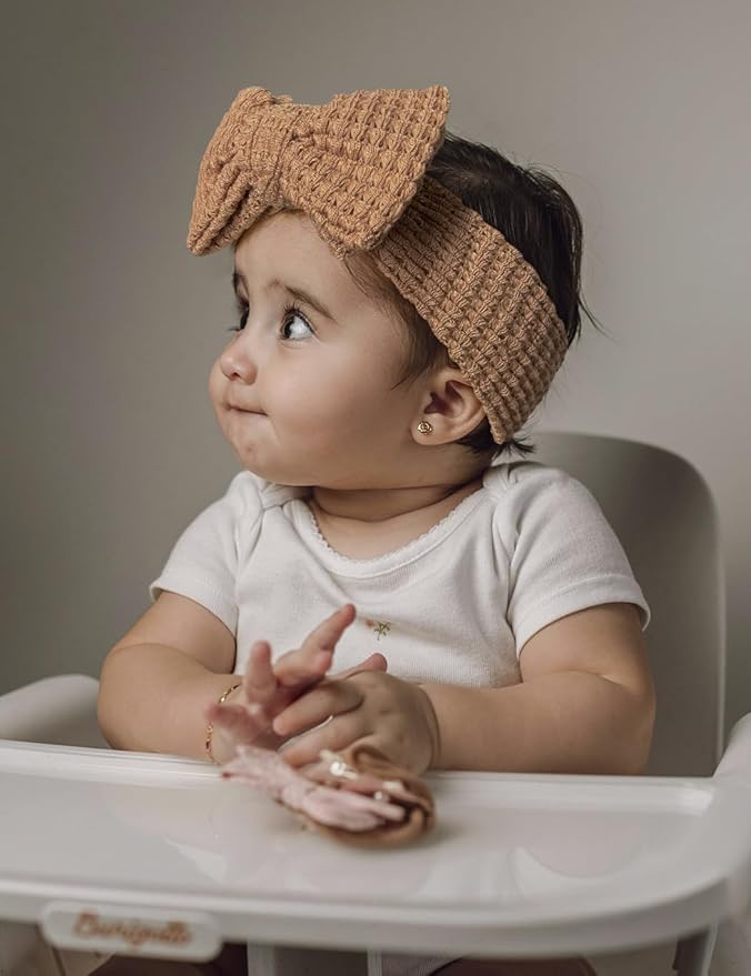 Stretchy Baby Girl Headbands Bows, Infant Headband Bows for Baby Bonnet Newborn Head Wraps Toddler Unisex (TD009)