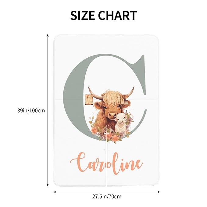 Personalized Highland Cow Carseat Cover for Baby Custom Name Car Seat Canopy for Newborn Baby Boys Girls 2 in 1 Mom Nursing Breastfeeding Covers Minky Baby Carrier Stroller Covers
