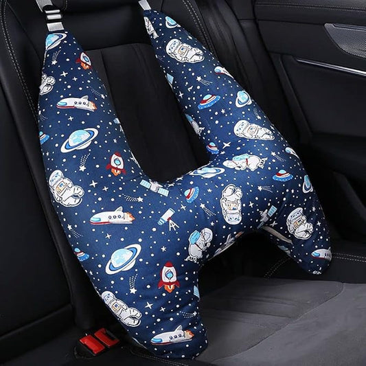 Car Back Seat Belt Pillow for Kids, Extra Soft Support Travel Pillow for Head Neck and Shoulder in Car, Universal Carseat Strap Cushion Pads for Childs Baby People (NO3)