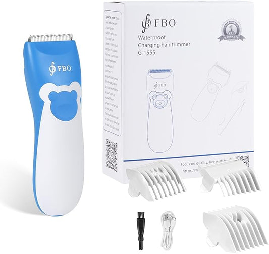 FBO Bear Baby Hair Clippers Pro Quiet Waterproof Painless for Infants & Toddlers
