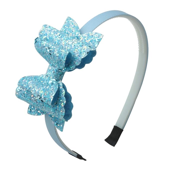 8Pcs Glitter Bows Headbands for Girls Children Sequin Hair Bows Hairbands School Girls Toddler Headband Hair Accessoires