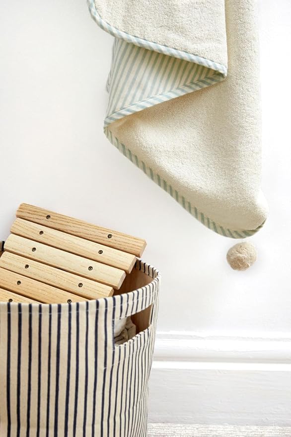 Pehr Stripes Away Hooded Towel - Sea, Multi