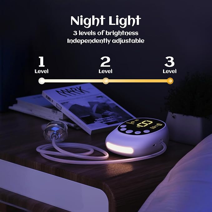 X-Bosak Electric Baby Nasal Aspirator - Hospital Grade Mucus Remover with 9 Suction Levels, USB-C Rechargeable, Night Light & Nursery Rhymes, BPA-Free Silicone Tips
