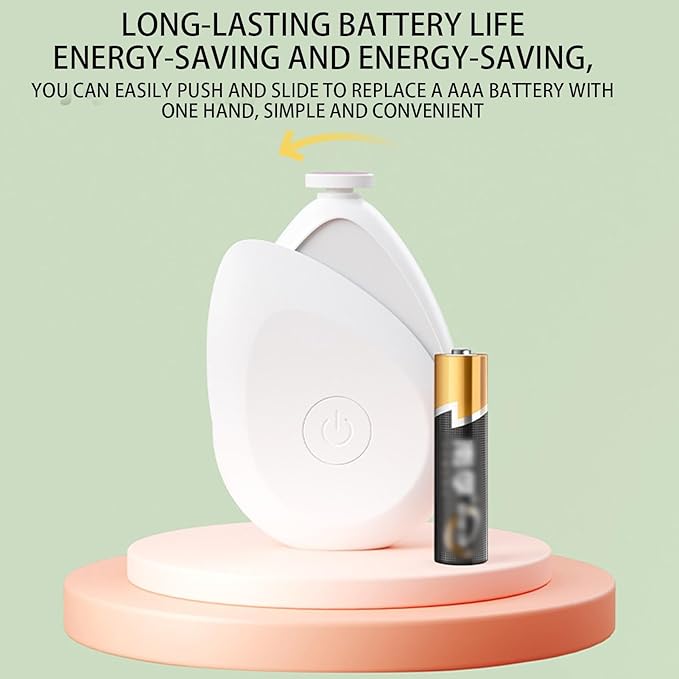 Baby Electric Nail Grinder - Battery Operated Portable Baby Nail Trimmer Electric, Quite Newborns Nail File | Toddler Nail Clipper, Baby Nail Clippers with 4 Grinding Heads for Toes and Fingernails