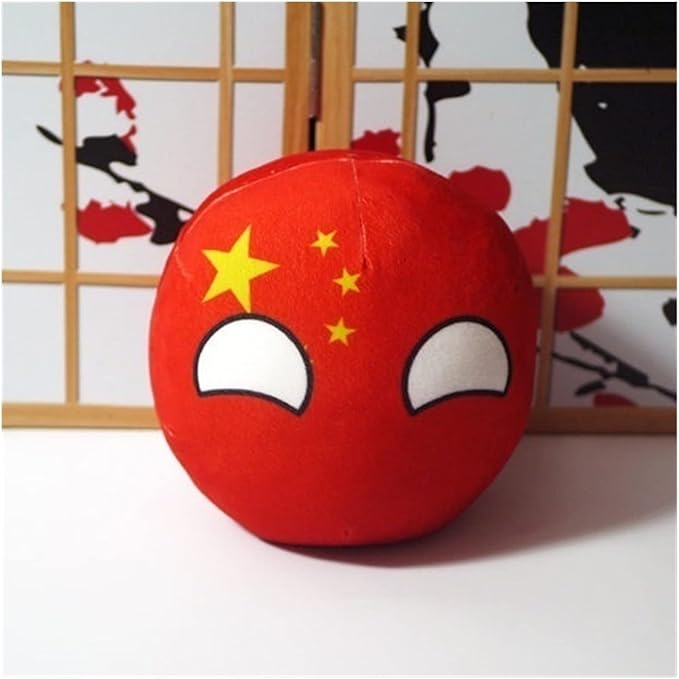 7.9in Poland Ball,Countryballs,China, Canada, United Kingdom, France, Country Ball,Decorations, Anime Cosplay, Plush Toys (Color : China, Size : 20cm)