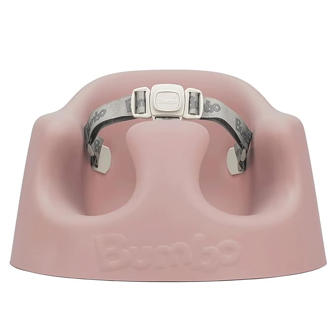 Bumbo Foam Infant Floor Seat Plus+ with Tray for Babies 3 to 12 Months Old, Sonoran Rose - Portable Soft Baby Chair with Large Legroom and 3-Point Harness for Feeding and Play