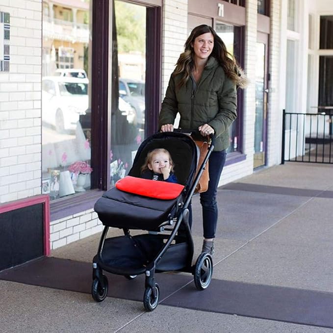 Universal Waterproof Baby Stroller Footmuff, Warm Winter Baby Bunting Stroller Cover with Dual Zipper, 3-Season Toddler Stroller Blanket for Cold Weather, Fit Infants Toddlers, Stroller(Red)