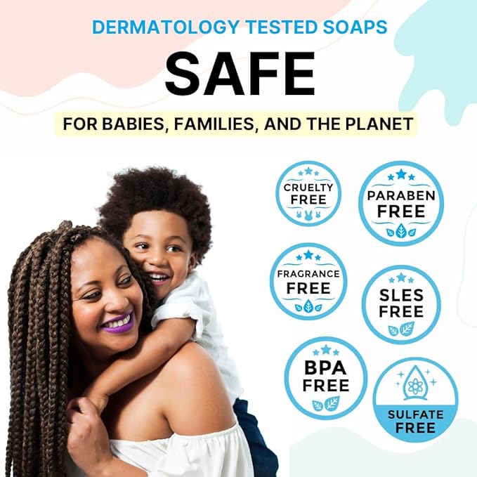 KELEBS Hypoallergenic Kids Soap Bar 2-Pack | Organic & Gentle Chamomile Body Wash for Children | Natural Ingredients | Fun Bath Time