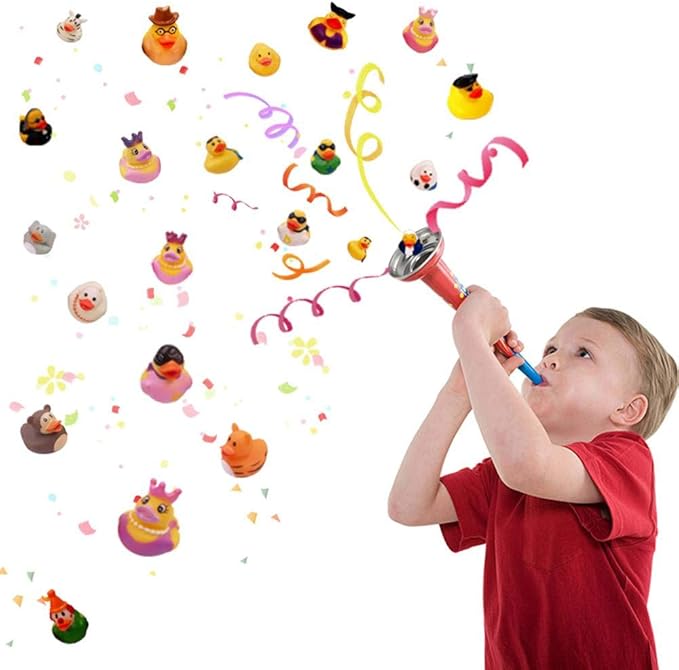 WQTHE 30 Pack Rubber Duck for Jeeps Ducking - 2.3 Inch Bulk Floater Duck for Kids - Baby Bath Toy Assortment - Party Favors, Birthdays, Bath Time, and More (30 Varieties)