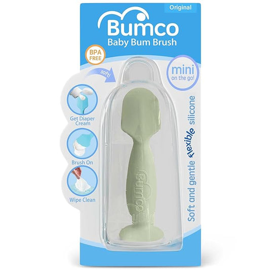 Bumco Diaper Cream Spatula (Mini) - BPA-free Butt Paste Diaper Cream Applicator, Soft & Flexible Diaper Rash Cream Applicator, Butt Spatula Baby, Mom-Invented Diaper Bag Essentials (Sage Green)