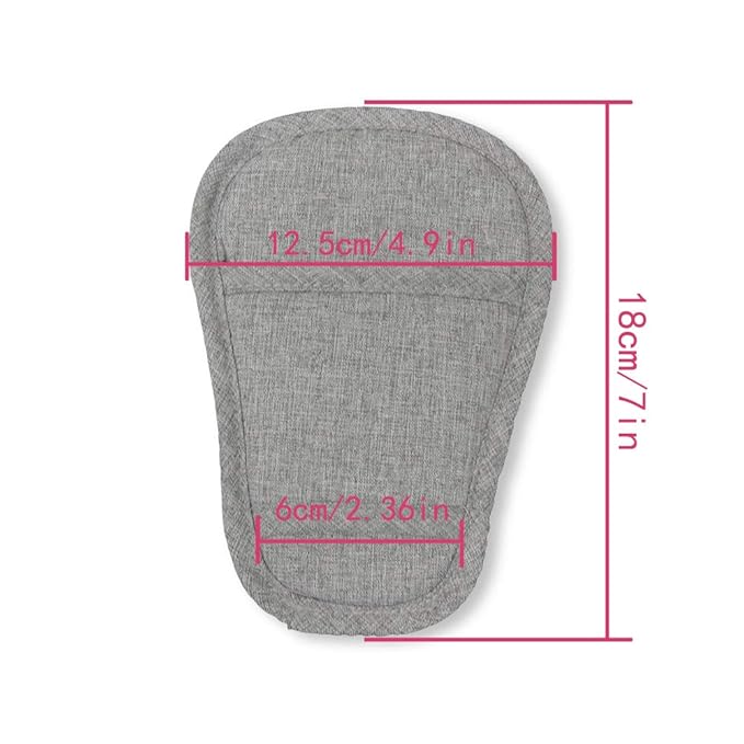 3 Pieces Baby Stroller Car Seat Strap Covers and Crotch Pad Combo Grey, Universal Soft Strap Covers for Newborns Infants Kids Child
