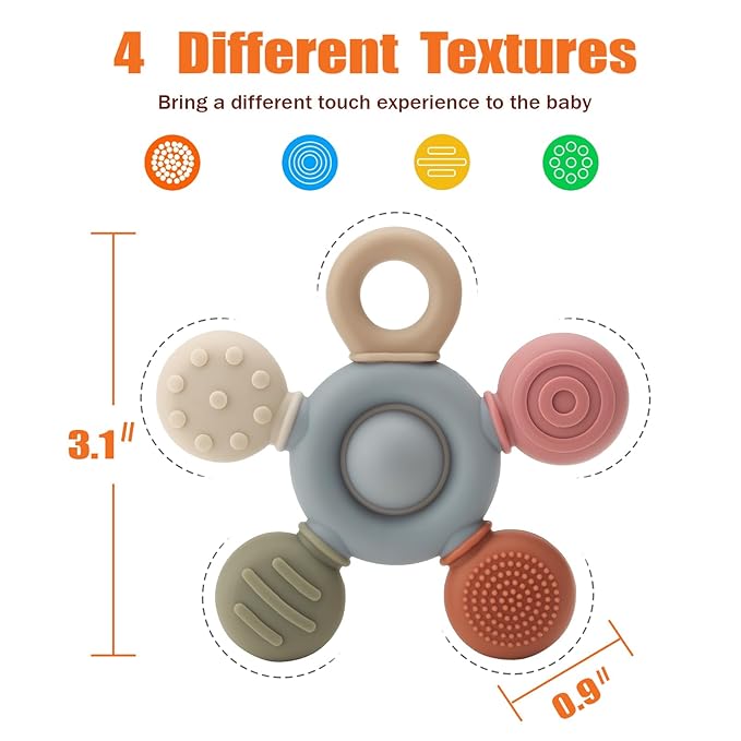 Chewy Necklace for Sensory Kids, Seeway Silicone Sensory chew Necklace Oral Motor Aids for Boys Girls, Autism Chew Toys for Kids Teens Adults with Anxiety ADHD SPD or Other Sensory Needs【Grey+Blue】