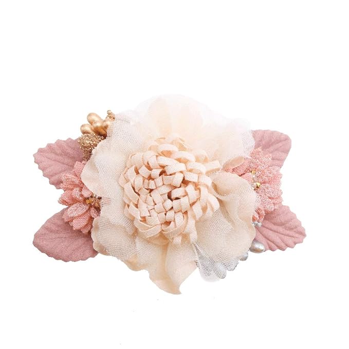 Flower Hair Clips Set-Cherrboll 3pcs Floral Hair Bow Accessories for Baby Girl Toddles Teen Gifts