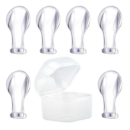 Adult Sized Pacifier Nipples: Replacement Silicone Big Teat - Value Pack with Case 6 Pack Large Size 6