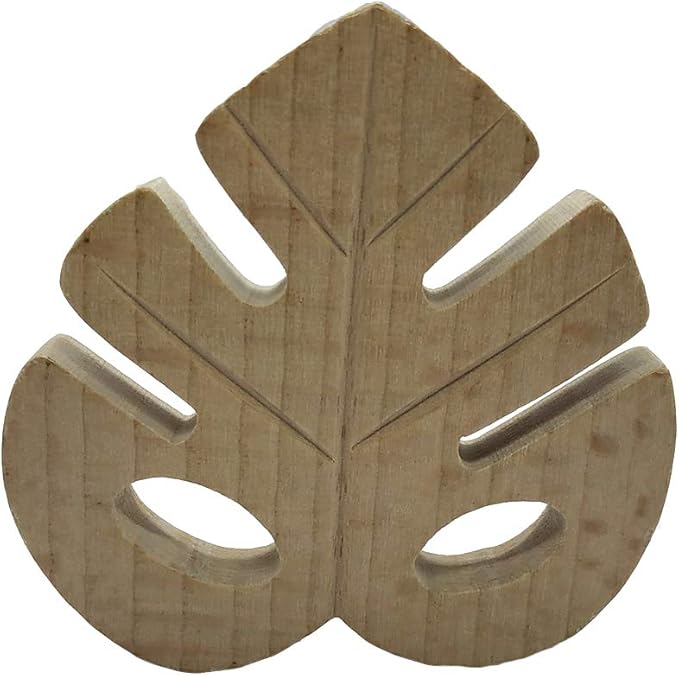 5pcs Lovely Cartoon Wood Leaf Pure Natural Animal Shape Beech Wooden Handmade DIY Necklace Pendant (5pcs)