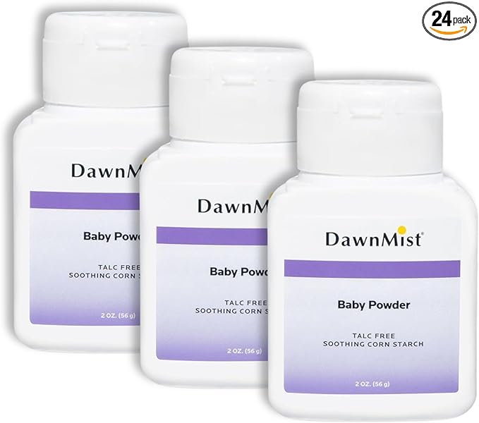 Dukal BP14 Dawn Mist Baby Powder, Cornstarch, 14 oz., Case of 24