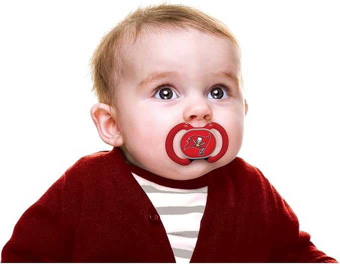 BabyFanatic Pacifier 2-Pack - NFL Tampa Bay Buccaneers - Officially Licensed League Gear