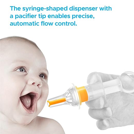 BabyX Kids Baby Oral Syringe & Dispenser Calibrated for Liquid Medicine, Reduce Mess, Easy Way to Orally Administer Medication, Includes Bottle Adapter, 2 Pack