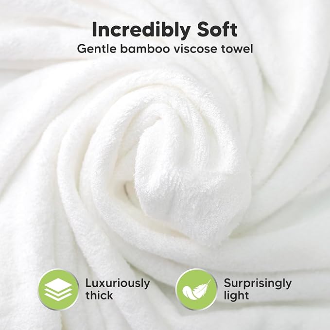 KeaBabies Hooded Baby Towel for Newborn - Viscose Derived from Bamboo Large Baby Bath Towels with Hood for Boys, Girls, Toddler, Extra Absorbent & Soft Newborn Bath Essentials (Giraffe, Regular)