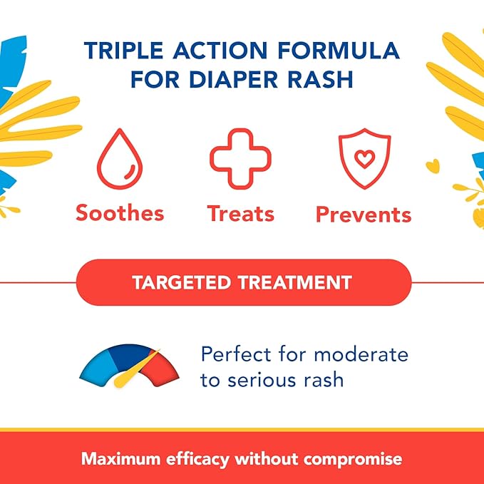 Triple Paste 3X Max Zinc Oxide Diaper Rash Ointment, 10oz Jar – Maximum Strength Diaper Cream for Sensitive Skin