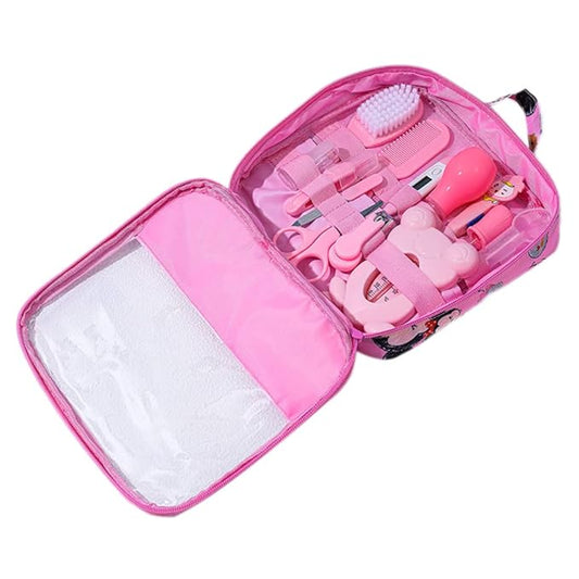 Baby Healthcare and Grooming Kit Baby Nasal Aspirator Nail Clipper Hairbrush Set Newborn Daily Cleaning Care Kit 13 PCS/Set, A, Nursery Care Health and Grooming kit