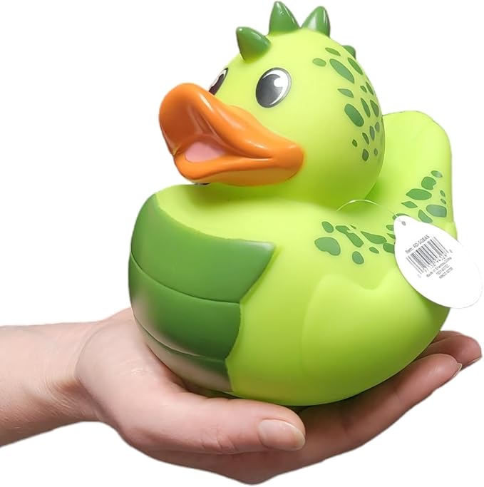 Big Rubber Ducky Collectible Mix (5.5") Alien, Robot, Dinosaur, Splat, Ninja, Confetti, Pink Heart, Yellow, Unicorn and Astronaut. Perfect for Ducking (Dinosaur)