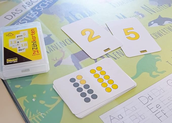 Idena 656014 – Counting Cards, Pack of 21, Numbers from 0-20