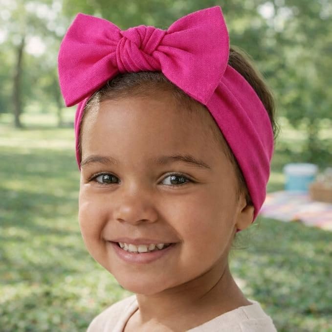 Baby Girl Headbands-Infant,Toddler Cotton Handmade Hairbands with Bows Child Hair Accessories