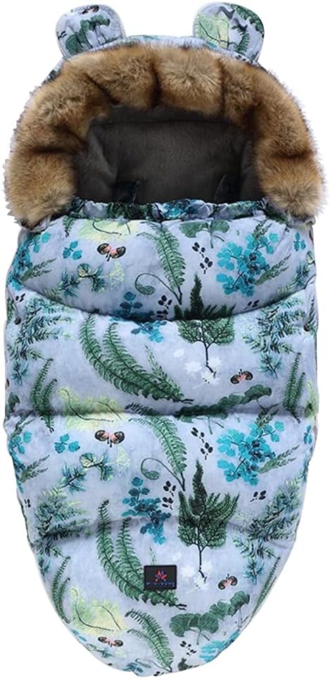 Pram Footmuff,Stroller Padded Footmuff Cover Cosy Toes,Baby Winter Foot Cover,Warmth,Windproof, Waterproof, Cold Resistant, Washable (Grass)
