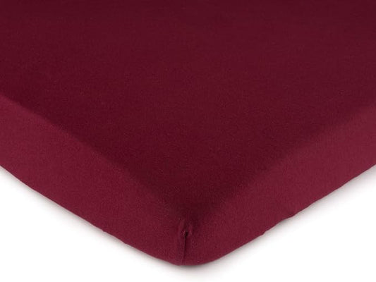 SheetWorld Baby Fitted Bassinet Sheet Fits Nuna Mixx 12 x 29 inches, 100% Cotton Jersey Hypoallergenic Sheet, Unisex Boy Girl, Burgundy, Made in USA