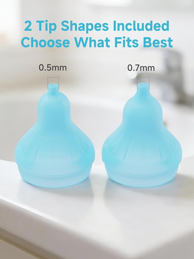 Nasal Aspirator Replacement Tips Compatible with Frida Baby Nose Sucker, Soft Silicone Tips for Infant & Toddler, BPA-Free Reusable Replacement Parts Accessories, 4pcs