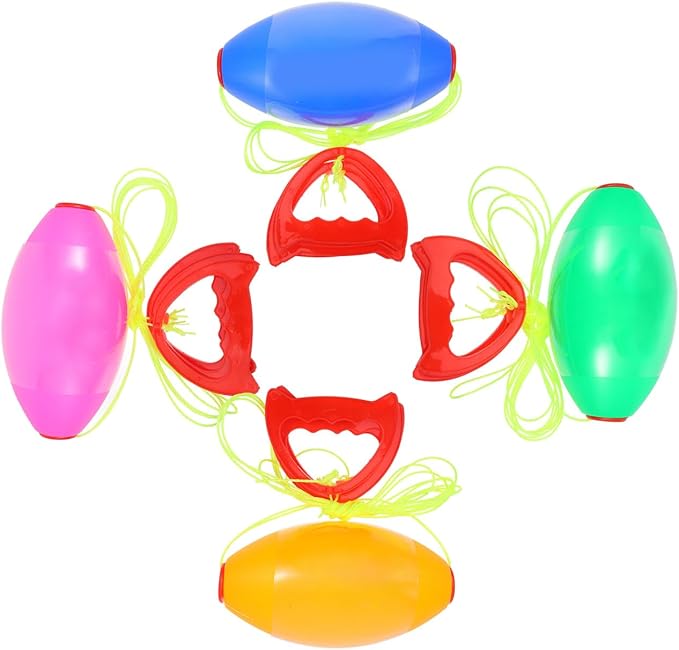 ibasenice Lala Ball Toys - 4Pcs Colorful Interactive Pulling Balls for Kids Enhance Coordination and Fitness Perfect for Outdoor Play and Family Fun