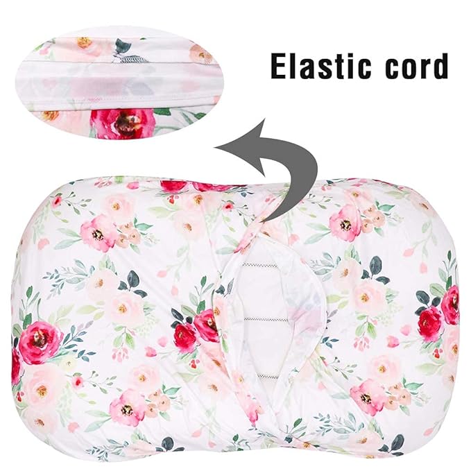 TANOFAR Baby Lounger Cover, Newborn Lounger Cover for Girls, Removable Nest Slipcover, Soft Comfortable, Machine Washable, Flower