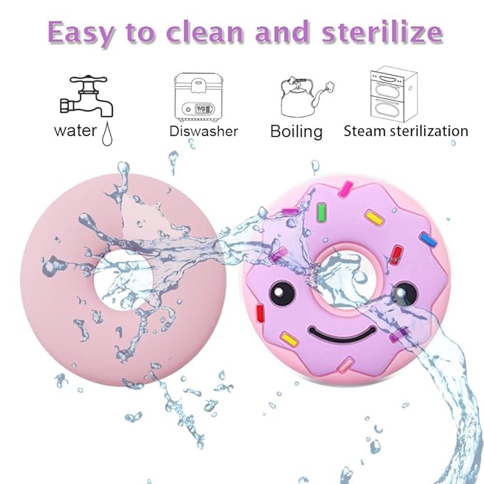 Maberry Sensory Chew Necklace for Kids Adults, Silicone Donut Chew Toys for Autism Anxiety ADHD SPD or Special Needs, Stress Relief