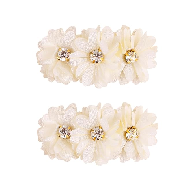 Flower Hair Clips Set-Cherrboll 10pcs Floral Hair Bow Accessories for Baby Girl Toddles Teen Gifts