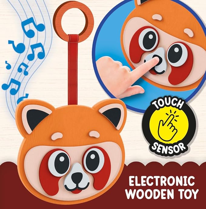 Lisciani Montessori Baby Wooden Musical Toy for Babies from 9 Months and Above – Musical and Luminous Learning – Electronic Toy – Promotes Sensory Discovery