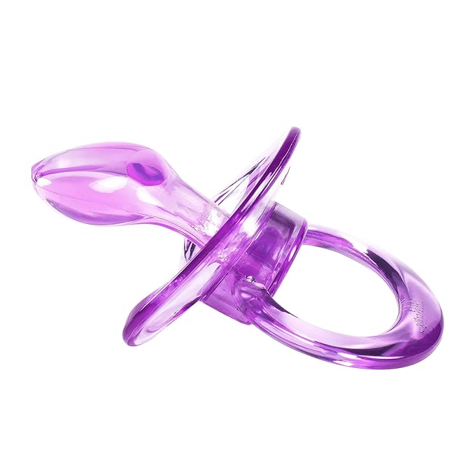 LittleForBig BigShield Adult Sized Pacifier Candy Gloss Pacifiers Set - Blue and Purple