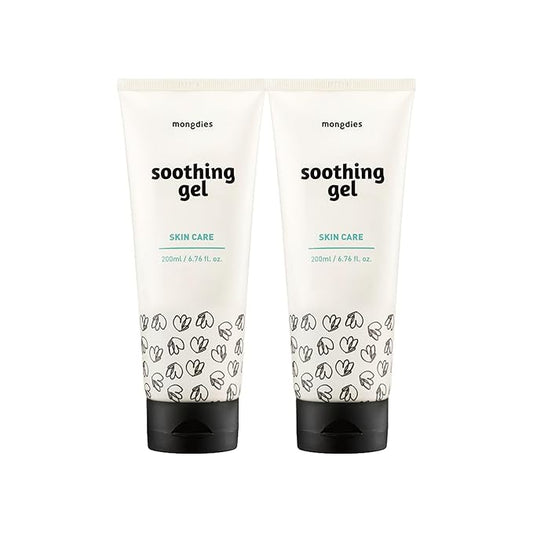 Mongdies Baby Soothing Gel | Cooling & Calming Water Gel for Sensitive Skin | Non Sticky Lightweight Moisturizer | Hyaluronic Acid & Panthenol | Vegan EWG Green | 6.76 fl oz | 2 Pack